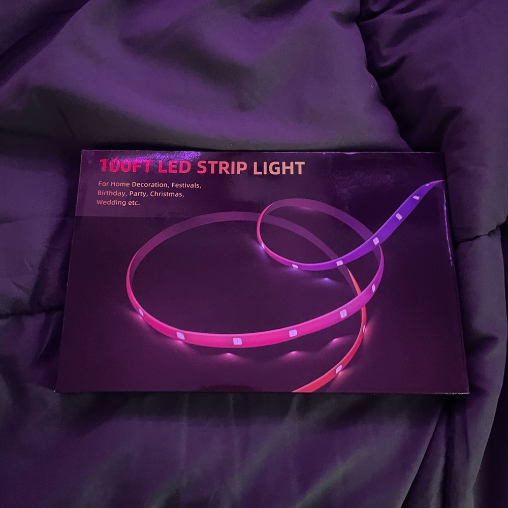 100ft LED Strip Light - Pink and Purple